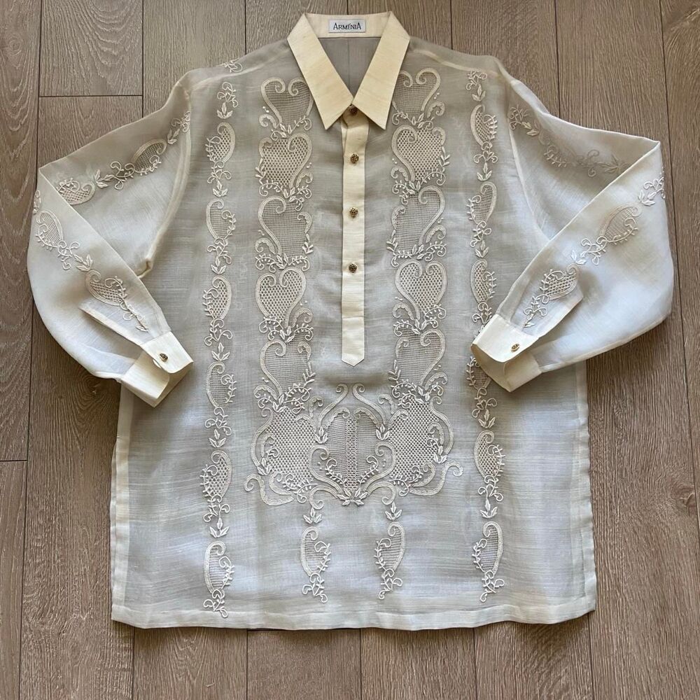 Vintage Arménia Traditional Filipino Formal Attire Barong Tagalog